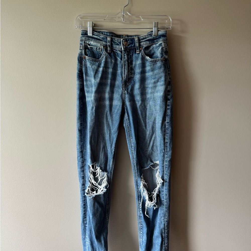American Eagle Outfitters Blue Distressed Jeans
